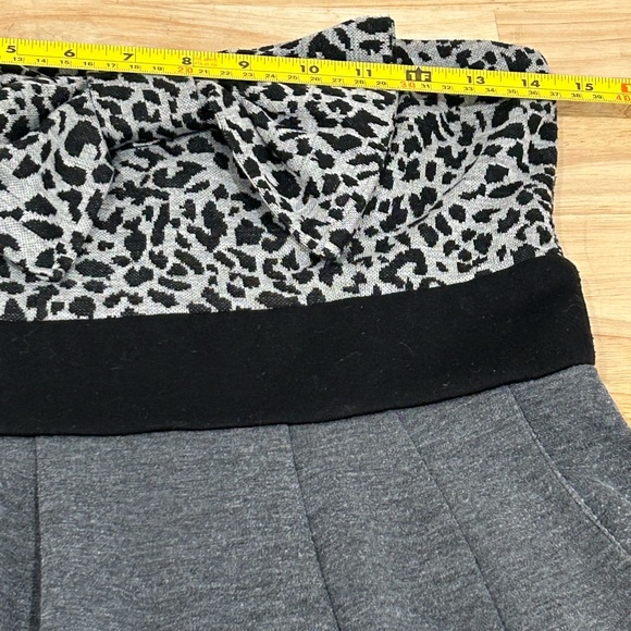 Papaya Strapless Leopard Print Color Block Mini Dress with Bow SZ Medium - Picture 7 of 9